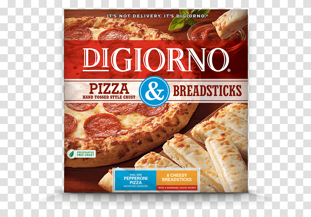 Digiorno Pepperoni Pizza And Breadsticks, Advertisement, Poster, Flyer, Paper Transparent Png