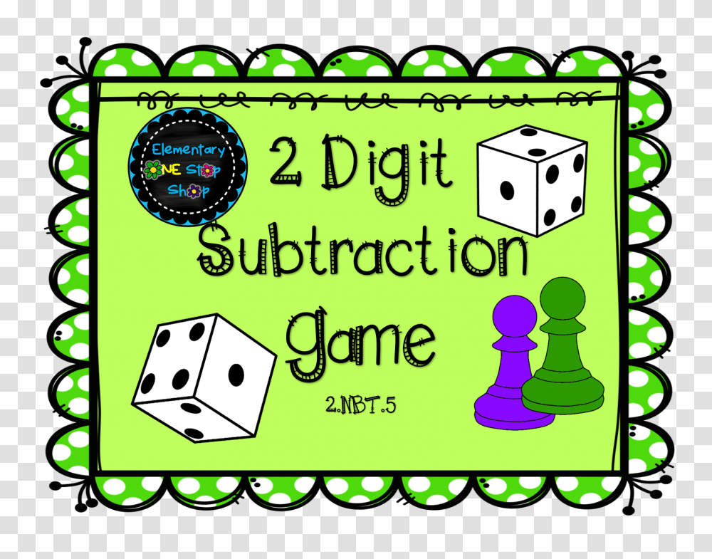 Digit Subtraction With Regrouping Game Tpt Math Products, Dice, Flyer, Poster, Paper Transparent Png