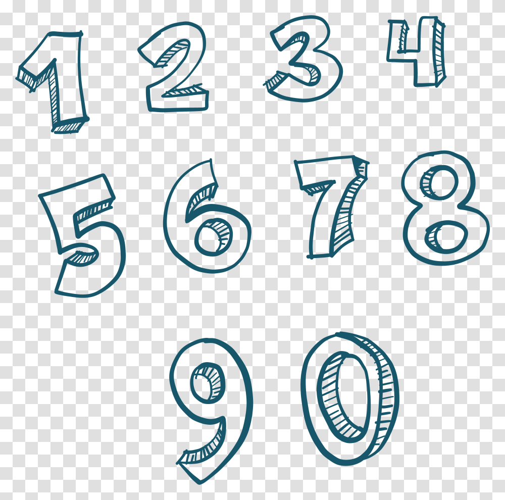 Digit To Numerical Number Euclidean Vector Numbers Background Numbers, Alphabet Transparent Png