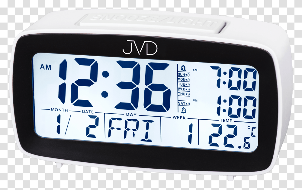 Digital Alarm Clock Jvd Sb82 Radio Clock, Digital Clock Transparent Png