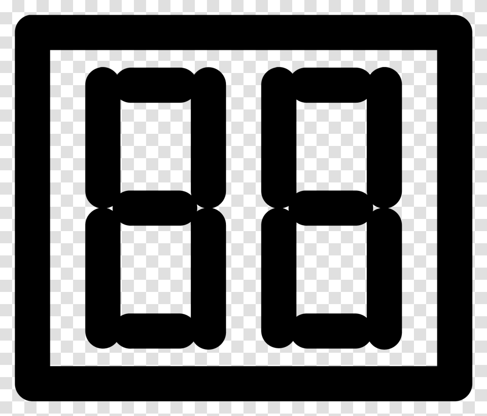 Digital Clock Numbers Icon, Gray, World Of Warcraft Transparent Png