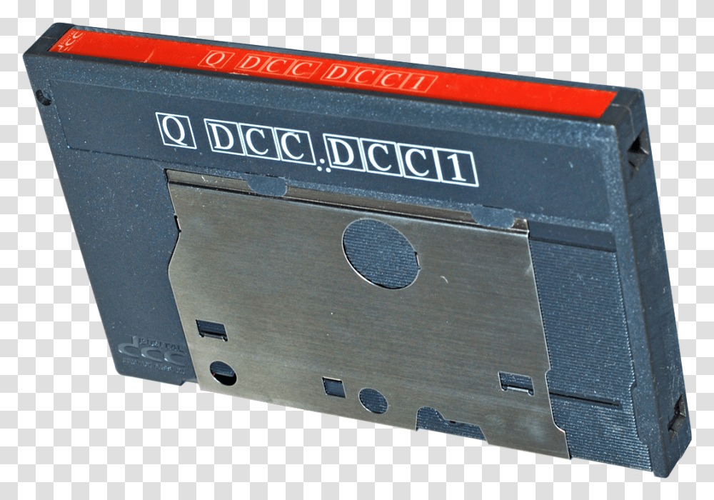 Digital Compact Cassette Rear No Shadow Digital Compact Cassette, Box, Tennis Racket, Electronics, Cassette Player Transparent Png