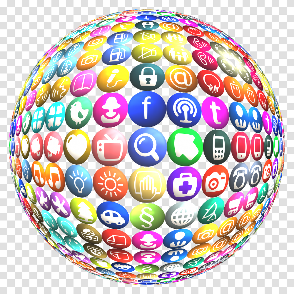 Digital Marketing Globe, Sphere, Ball, Balloon, Inflatable Transparent Png