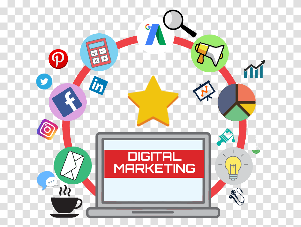 Digital Marketing Images Digital Marketing Company In Delhi, Star Symbol, Clock Transparent Png