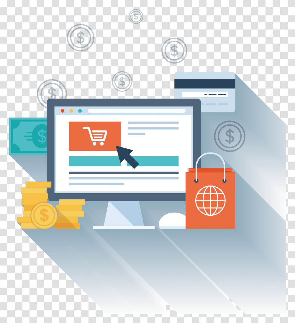 Digital Marketing Sales E Commerce Online Shopping Digital Marketing Online Shop, Computer, Electronics, Bag Transparent Png