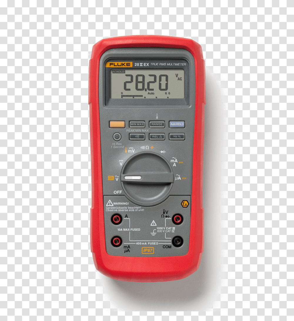 Digital Meter Image Fluke 28 Ii Ex, Mobile Phone, Electronics, Cell Phone, Electrical Device Transparent Png