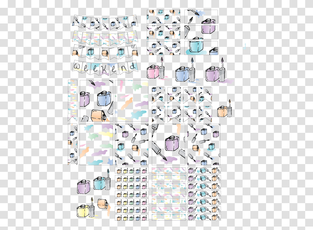 Digital Planner Stickers Free Download, Paper, Collage, Poster Transparent Png