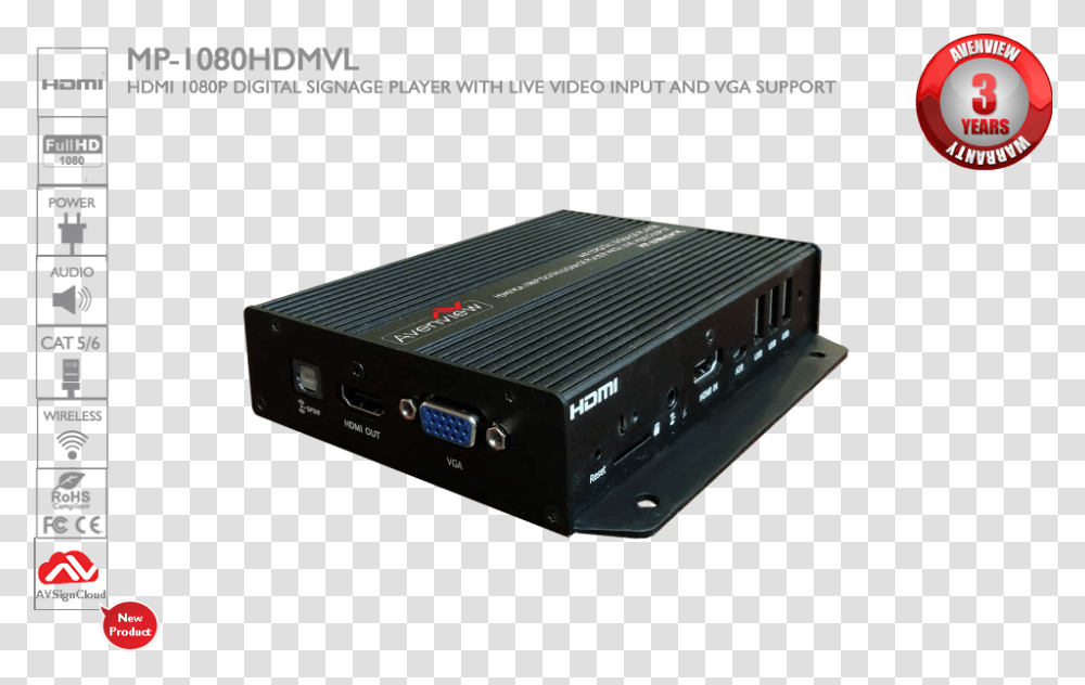 Digital Signage Player With Live Video Input Absolute Matriz 4x4 Hdmi, Amplifier, Electronics, Mobile Phone, Cell Phone Transparent Png