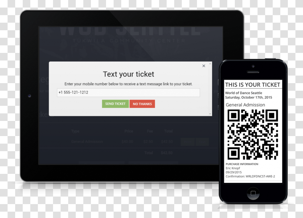 Digital Ticket, Mobile Phone, Electronics, Cell Phone, QR Code Transparent Png