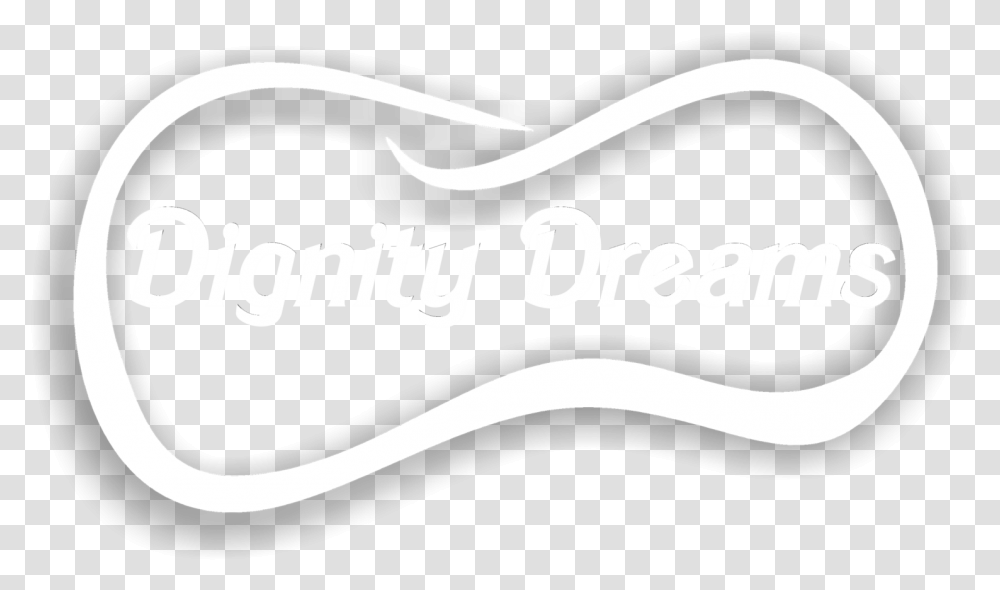 Dignity Dream Logo White Calligraphy, Label, Word Transparent Png