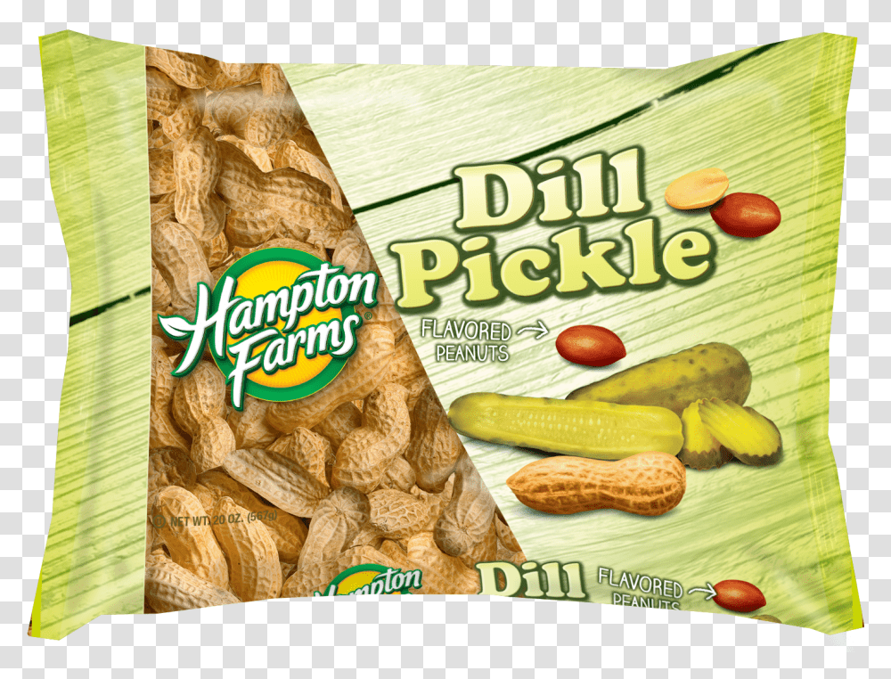Dill Pickle Final 1 Hampton Farms Dill Pickle Peanuts, Plant, Food, Vegetable, Snack Transparent Png