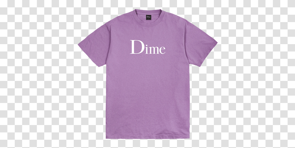 Dime Classic Logo Tee Lavender Arrow & Beast Dime Mtl, Clothing, Apparel, Sleeve, T-Shirt Transparent Png