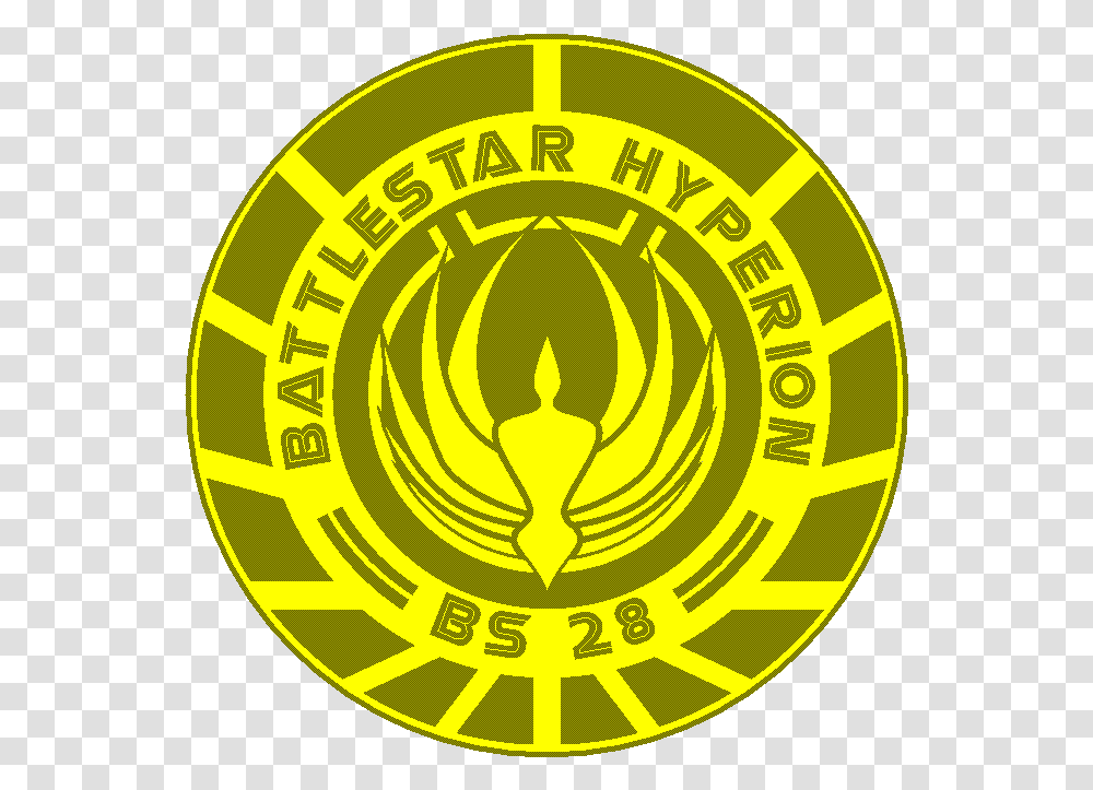 Dimension Four Hyperions Battlestar Galactica, Logo, Symbol, Trademark, Badge Transparent Png