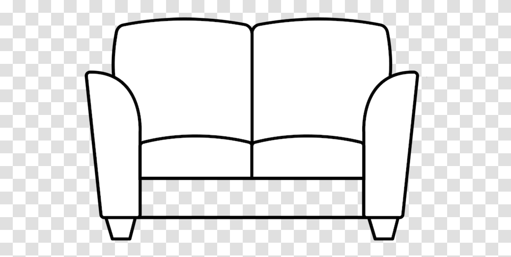 Dimensional Line Drawing For The Oak Park Loveseat Chair, Page, Book, Paper Transparent Png