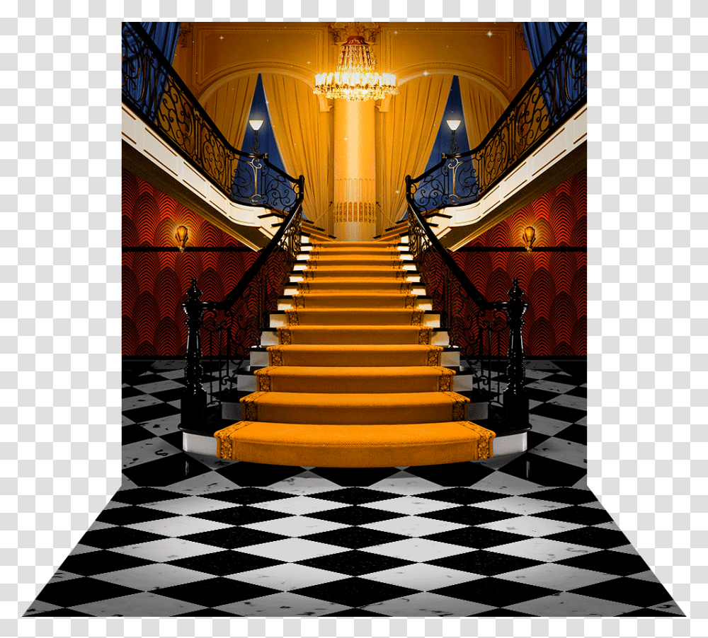 Dimensional View Of Stairs, Handrail, Banister, Staircase, Interior Design Transparent Png