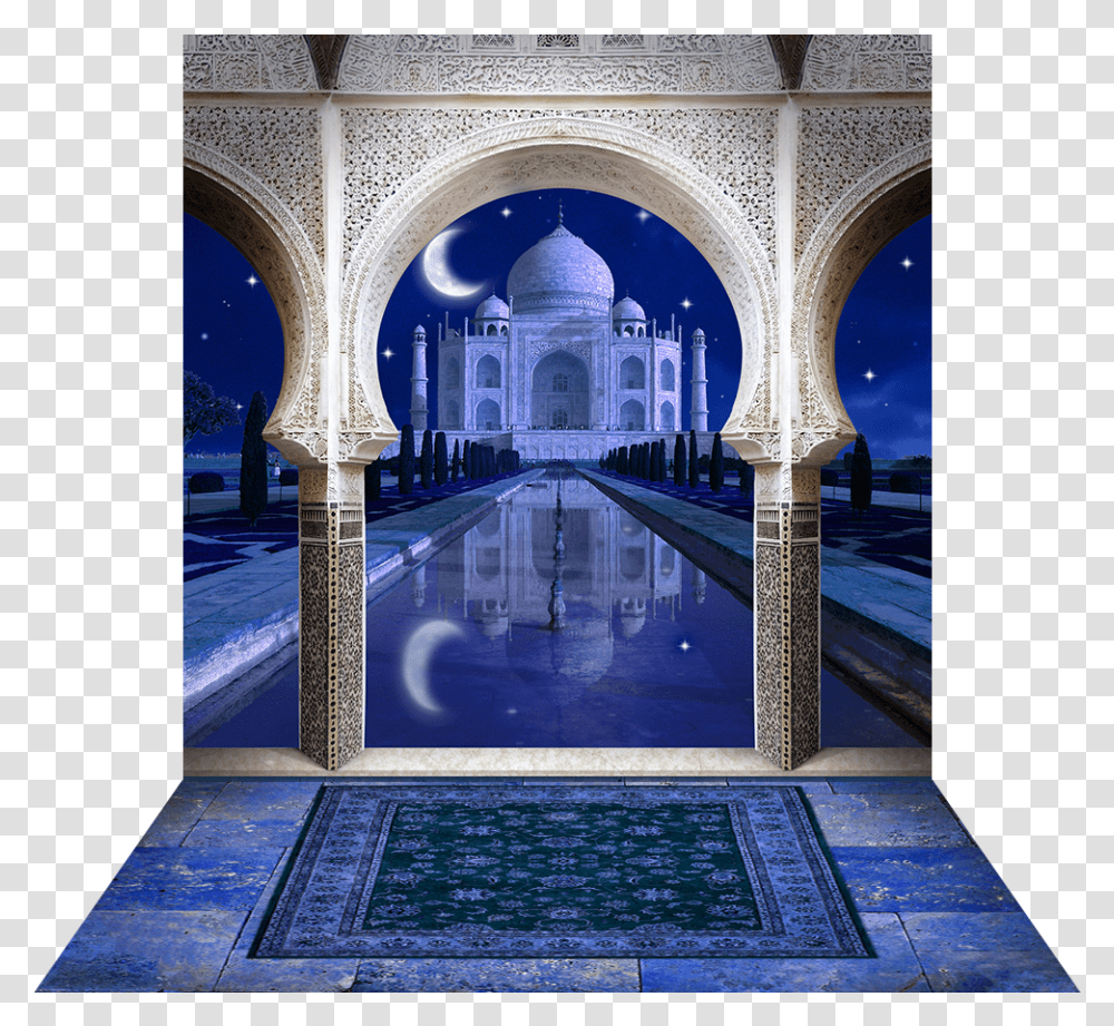 Dimensional View Of Taj Mahal, Dome, Architecture, Building, Mosque Transparent Png