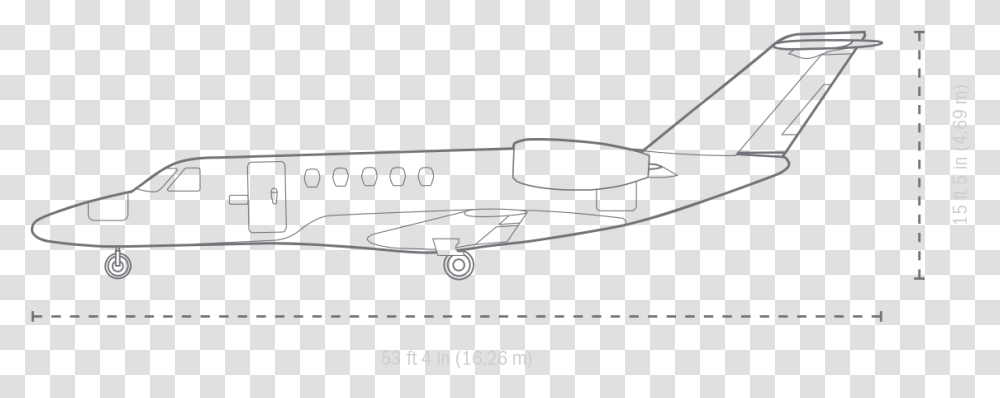 Dimensions Of A Private Jet Download Light Aircraft, Airplane, Vehicle, Transportation, Airliner Transparent Png