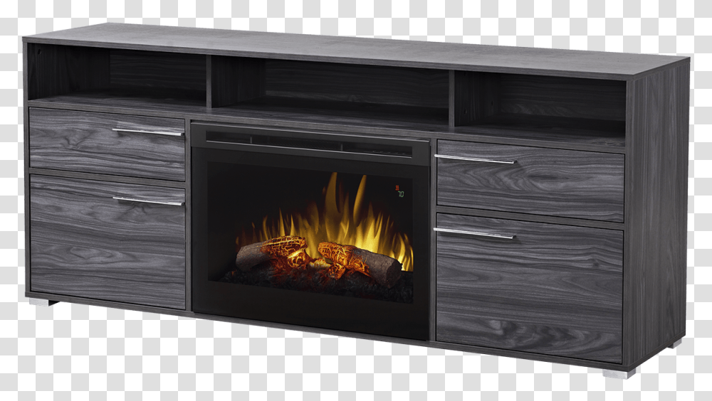 Dimplex Sander Media Console Electric Fireplace Fireplace, Indoors, Hearth, Handrail, Banister Transparent Png