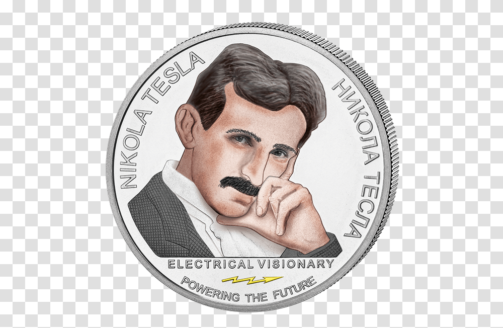 Din Nikola Tesla, Person, Human, Money, Coin Transparent Png