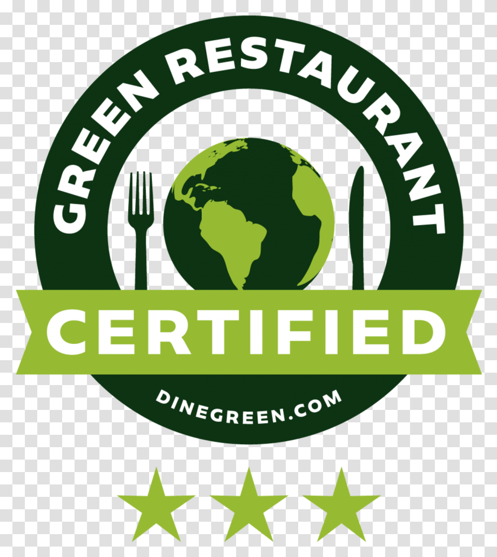 Dine 3 Star Green Restaurant Certified, Symbol, Logo, Advertisement, Poster Transparent Png