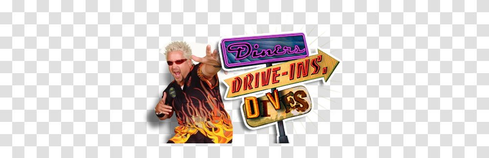 Diners Drive Ins And Dives Triple D, Person, Sunglasses, Game, Leisure Activities Transparent Png