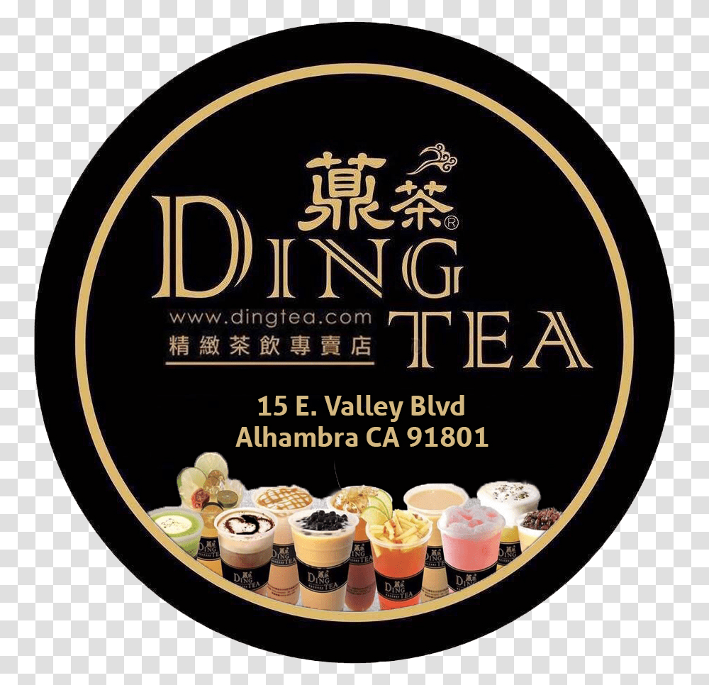 Ding Tea Alhambra Ding Tea Logo, Label, Advertisement, Poster Transparent Png