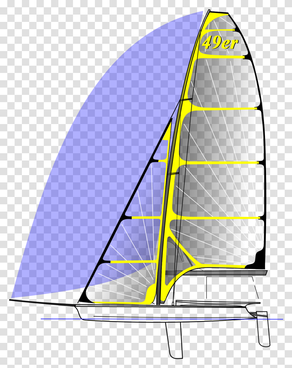 Dinghy Wikipedia 49er Boat Line Drawing, Triangle, Light, Art Transparent Png