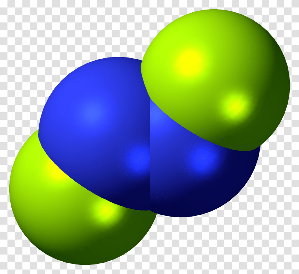 Dinitrogen Difluoride 3d Spacefill Circle, Sphere, Ball, Balloon, Green Transparent Png