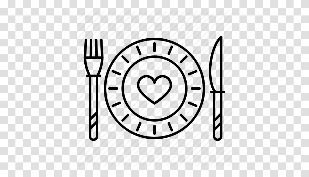 Dinner Love Plate Romantic Valentines Day Wedding Icon, Shooting Range, Spiral Transparent Png