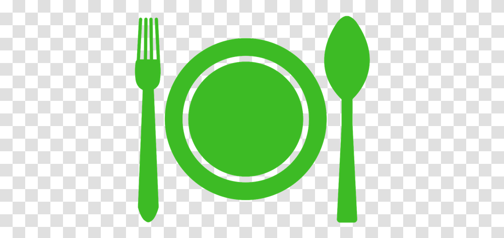 Dinner Place Setting Circle, Fork, Cutlery, Spoon, Tennis Ball Transparent Png