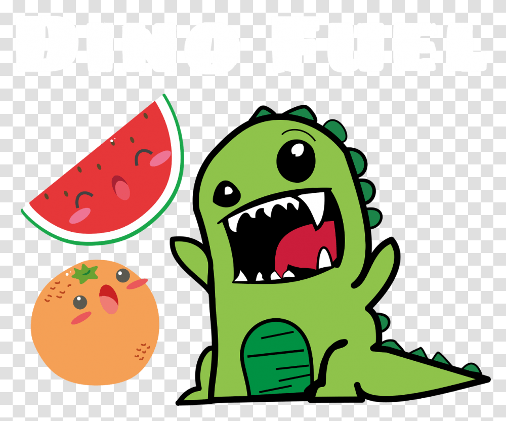 Dino Fuel Logo Clipart Dinosaur, Plant, Fruit, Food, Watermelon Transparent Png