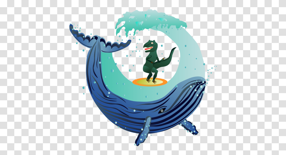 Dinosaur And Whale By Valeria Mythical Creature, Water, Food, Animal, Outdoors Transparent Png
