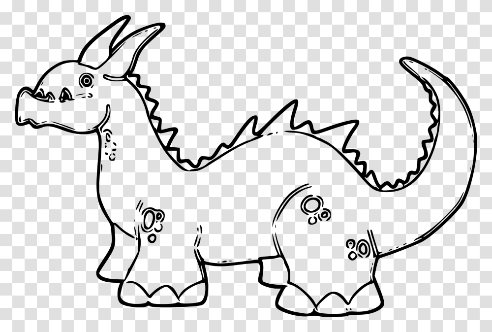 Dinosaur Black And White Animal Clipart Dinoser Black And White Clipart, Gray, World Of Warcraft Transparent Png