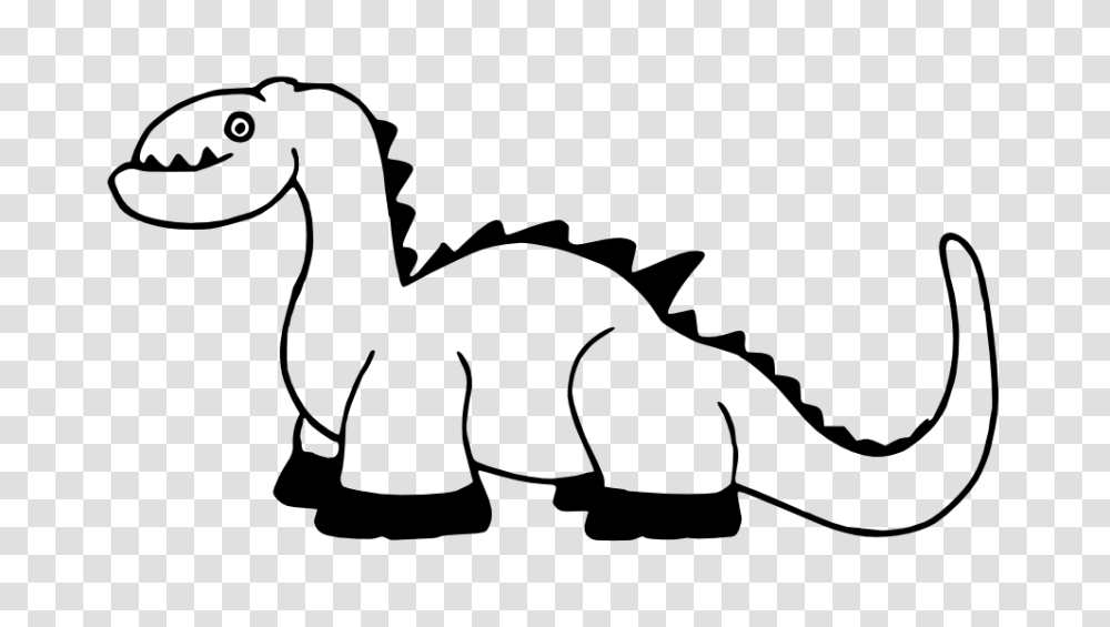 Dinosaur Clipart Black And White, Animal, Silhouette, Mammal, Stencil Transparent Png