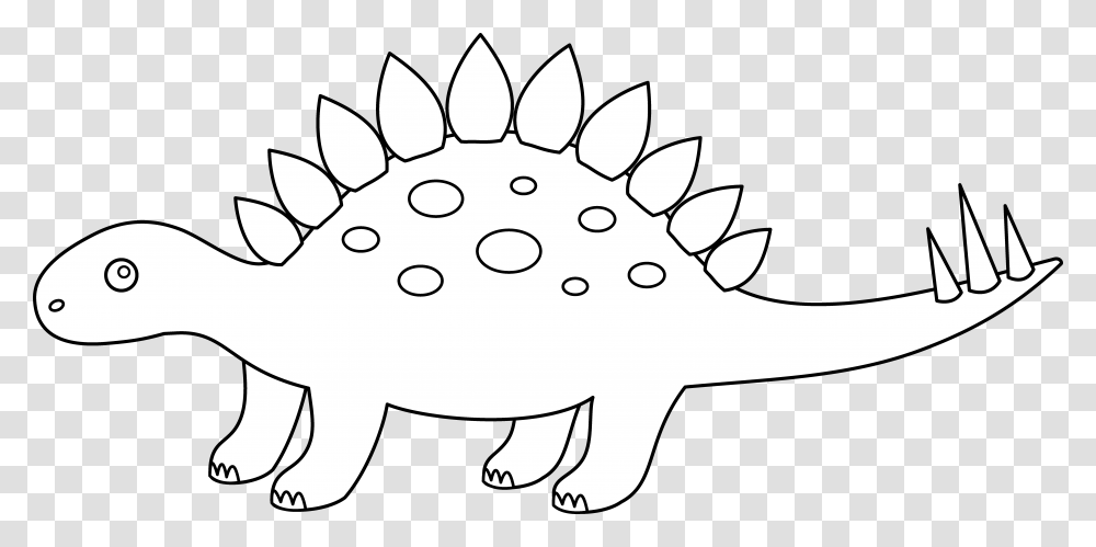 Dinosaur Clipart Outline Outline Stegosaurus Clipart, Animal, Sea Life, Mammal, Shark Transparent Png