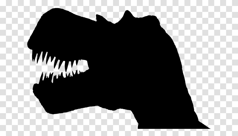 Dinosaur Dino Giant Lizard Prehistoric Times T T Rex Head Silhouette, Gray, World Of Warcraft Transparent Png