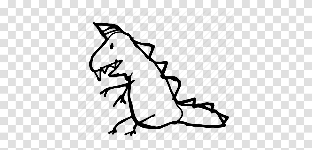 Dinosaur Doodle Hand Drawing Happy Birthday Rawr Stick Man, Animal, Iguana, Lizard, Reptile Transparent Png