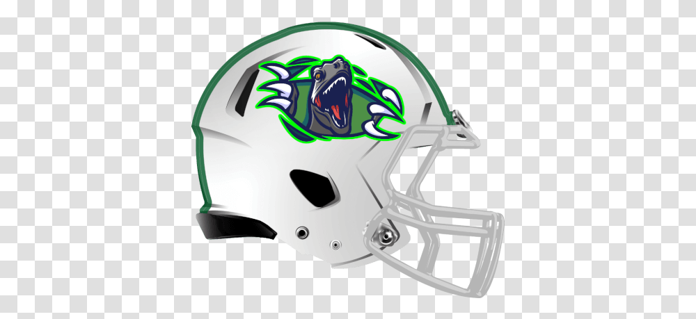 Dinosaur Fantasy Football Logo Helmet Modern Football Helmet Clipart, Clothing, Apparel, Crash Helmet, Team Sport Transparent Png