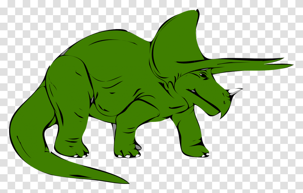 Dinosaur Green Triceratops Free Picture Dinosaur Clipart Green, Reptile, Animal, Lizard, Iguana Transparent Png