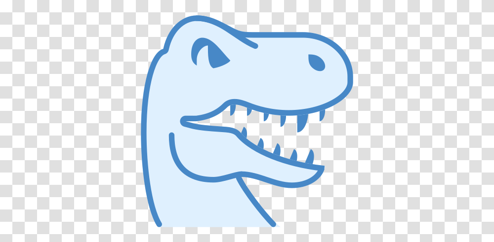 Dinosaur Icon In Blue Ui Style Dinosaurio Icon, Teeth, Mouth, Nature, Outdoors Transparent Png
