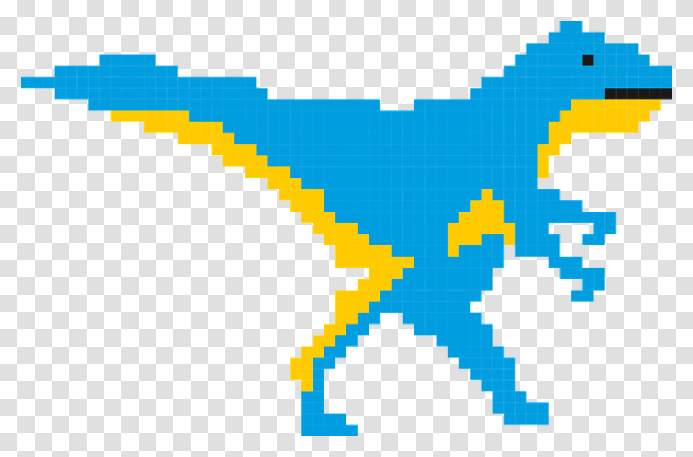 Dinosaur Pixels Model Square Color Blue Yellow Pixel Art Nature Easy, Cross, Animal, Gecko Transparent Png