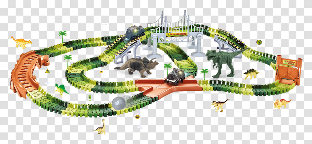 Dinosaur Toys Illustration, Theme Park, Amusement Park, Animal, Roller Coaster Transparent Png