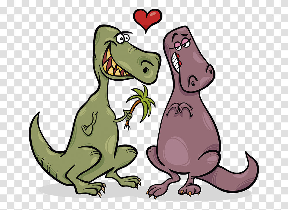 Dinosaurs In Love, Animal, Reptile, T-Rex Transparent Png