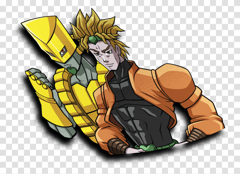 Dio Brando Half Peeker Sticker Illustration, Comics, Book, Person, Human Transparent Png