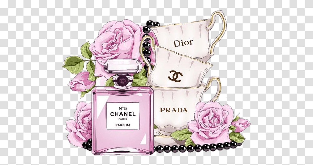 Dior Prada Retro Pngstickers Waterc Coco Chanel, Bottle, Perfume, Cosmetics Transparent Png