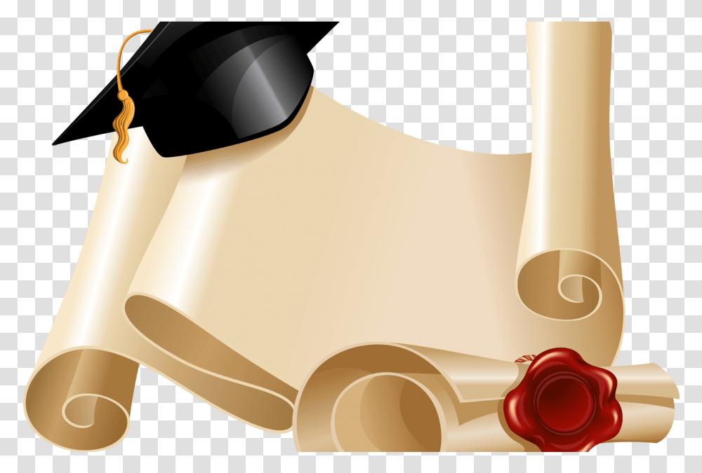 Diploma And Graduation Hat Clipart Picture Gallery Toga Cap And Diploma, Lamp Transparent Png
