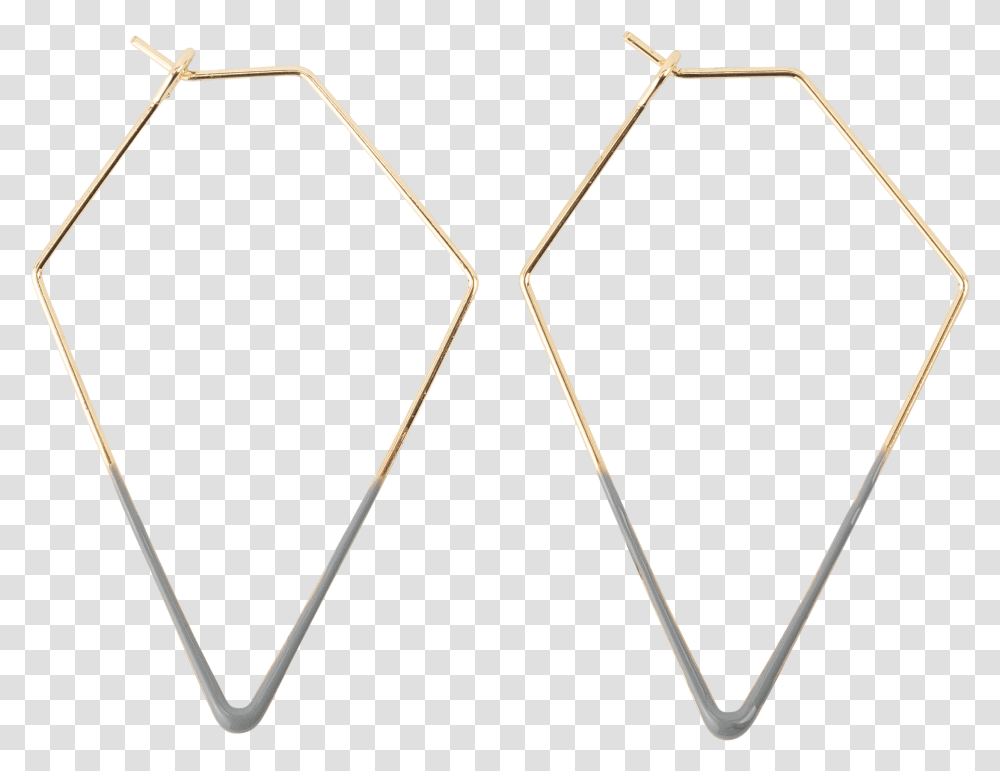 Dipped Triangle In Light Gray Earrings Earrings, Bow, Pattern, Accessories Transparent Png