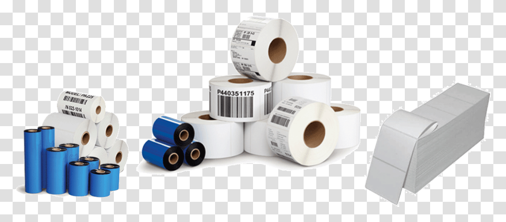 Direct Thermal And Thermal Transfer Labels Rollo De Etiqueta Codigo De Barras, Paper, Tape, Towel, Box Transparent Png
