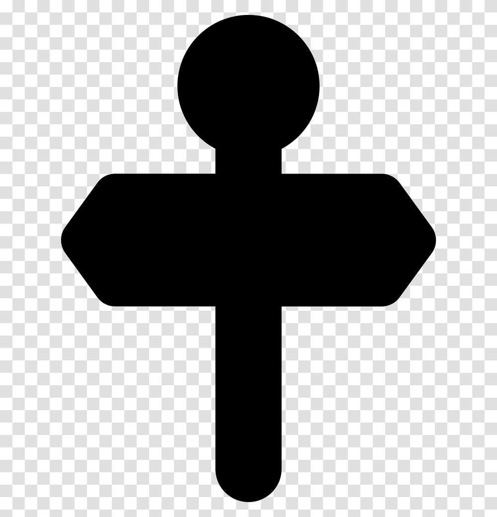 Direction Sign Cross, Silhouette, Hammer, Tool Transparent Png