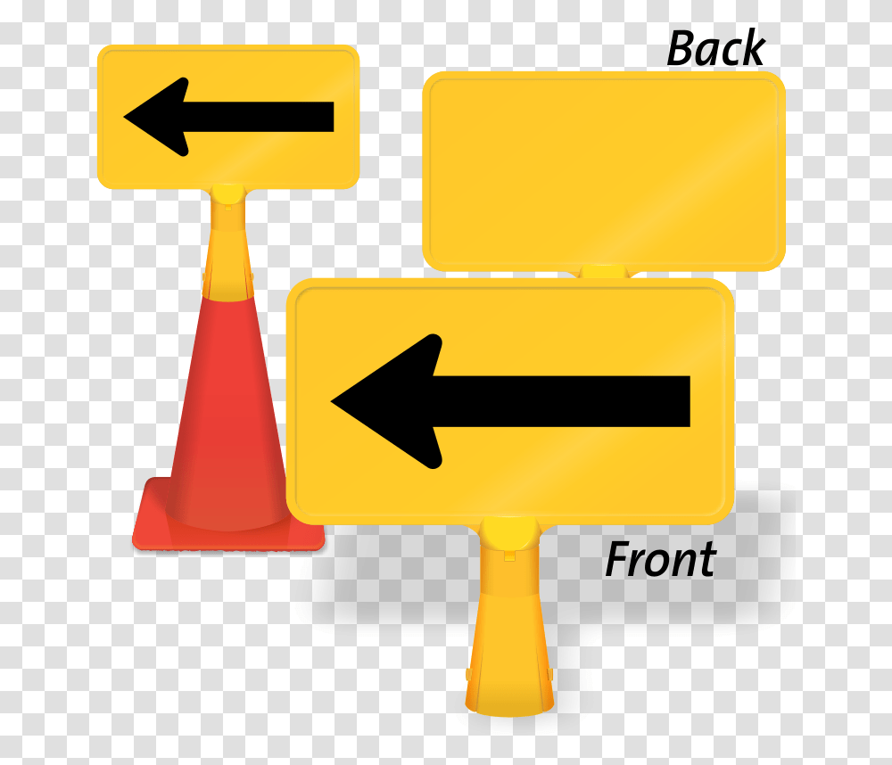 Direction Sign One Direction Left Arrow Coneboss Sign Traffic Sign Transparent Png